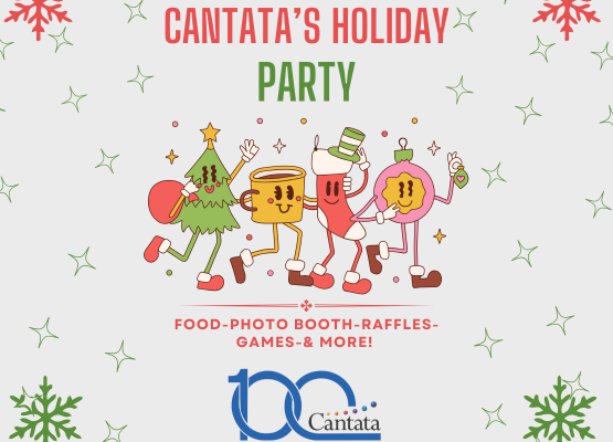 2024 Cantata Community Holiday Party Flyer
